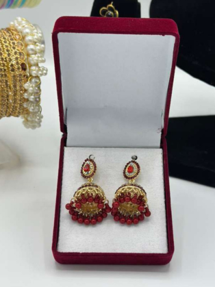 Mini Jhumkas: Traditional Gold-Plated Drop Earrings