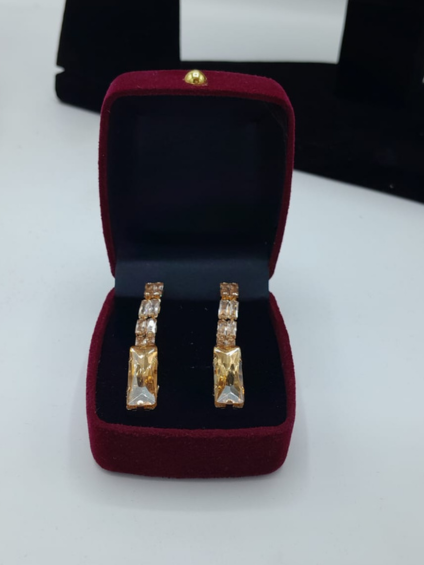Radiant Gold-Tone Geometric Statement Earrings