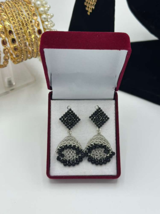 Midnight Velvet Jhumkas