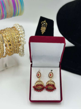 Mini Jhumkas: Traditional Gold-Plated Drop Earrings