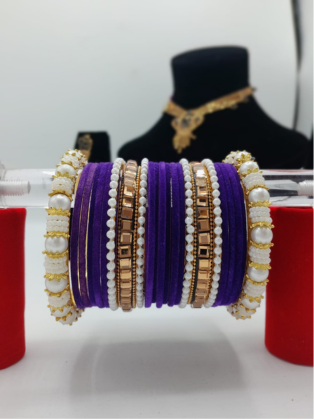 Velvet Bridal Bangle Set