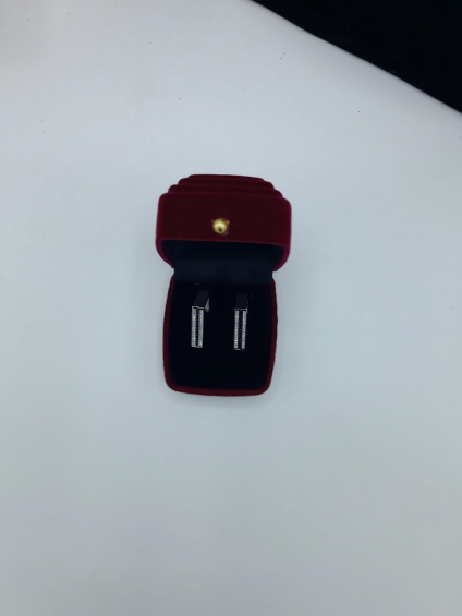 Minimalist Icy White Geometric Studs