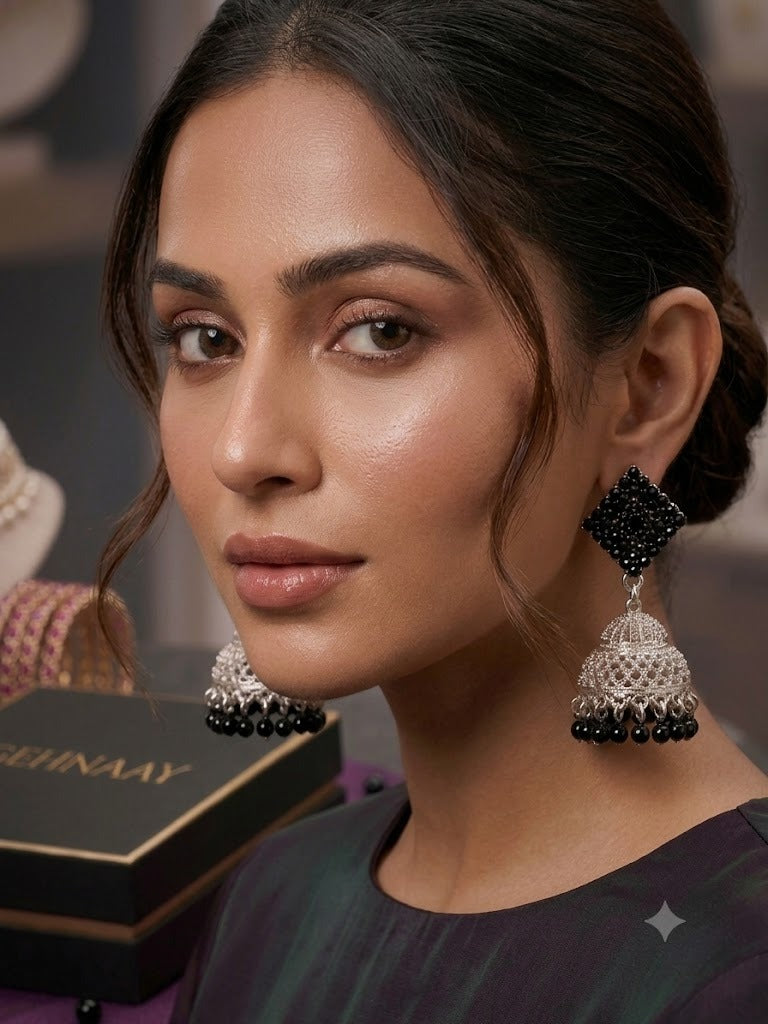 Siyah Noor Jhumkas